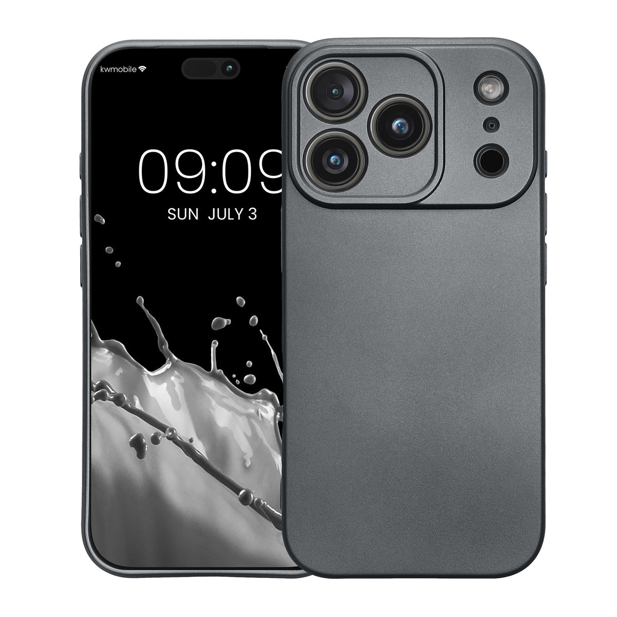 iPhone 18 Pro / iPhone 17 Pro Silikon Handyhülle metallisch KWM0000216E003C