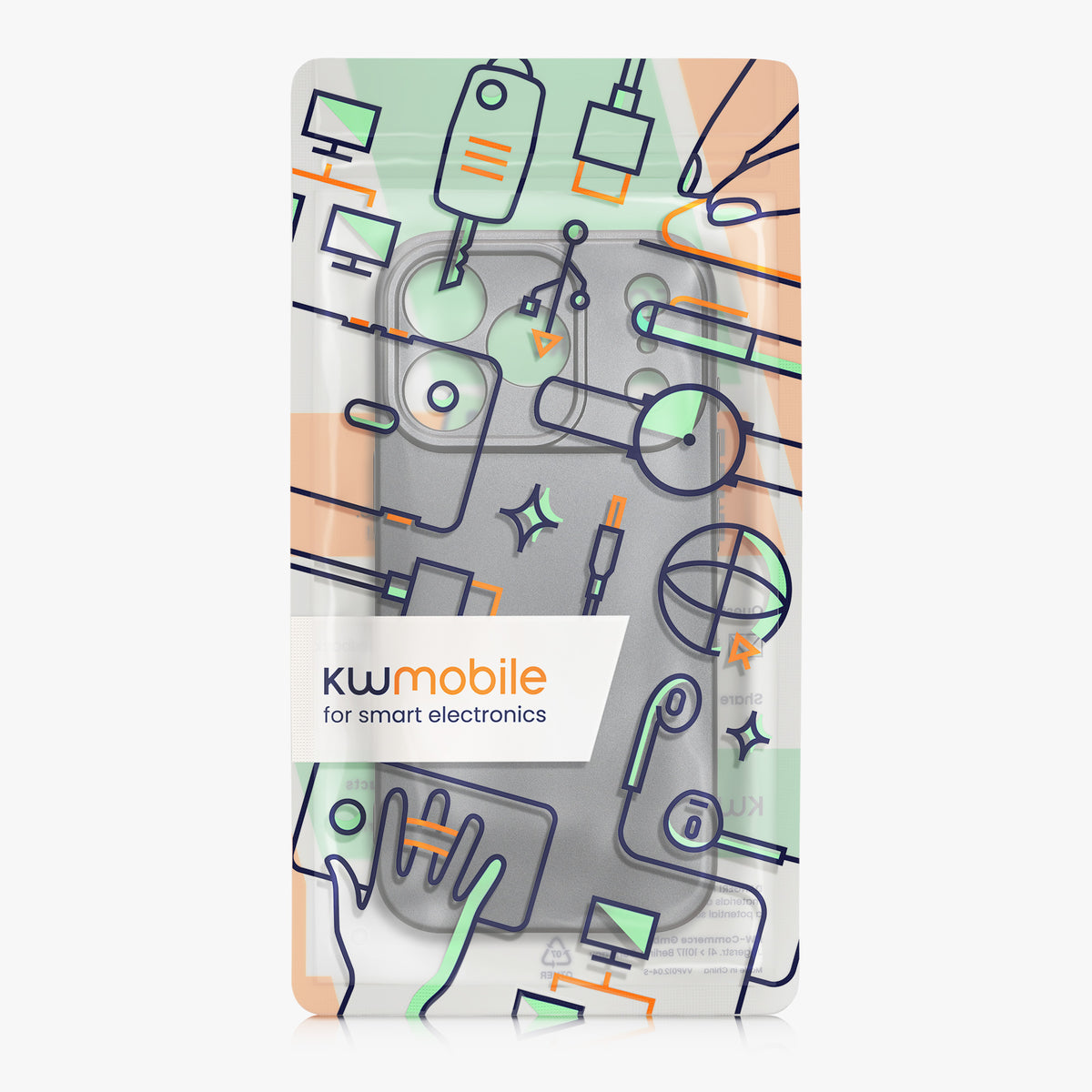 iPhone 18 Pro / iPhone 17 Pro Silikon Handyhülle metallisch KWM0000216E003C