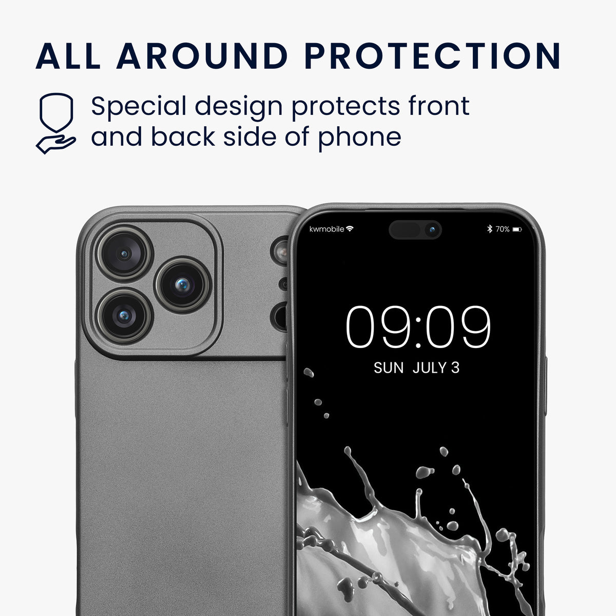 iPhone 18 Pro Max / iPhone 17 Pro Max Silikon Handyhülle metallisch KWM0000216G003C