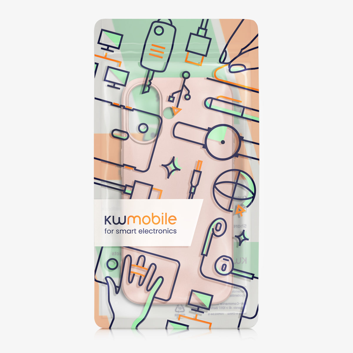 iPhone 16 Silikon Handyhülle metallisch KWM0000216I001C