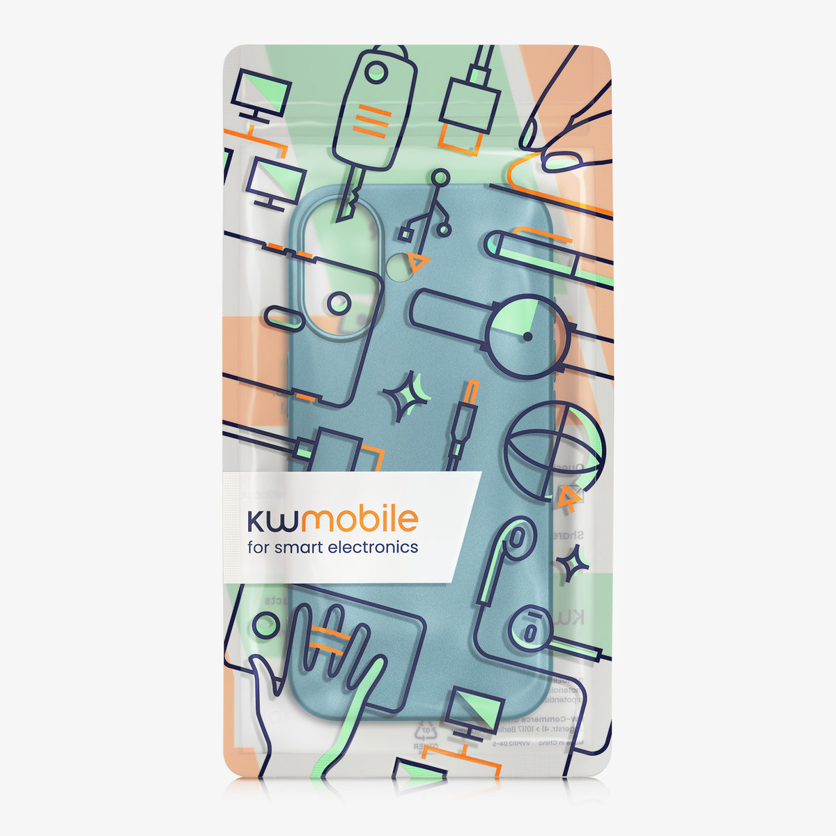 iPhone 16 Silikon Handyhülle metallisch KWM0000216I002C