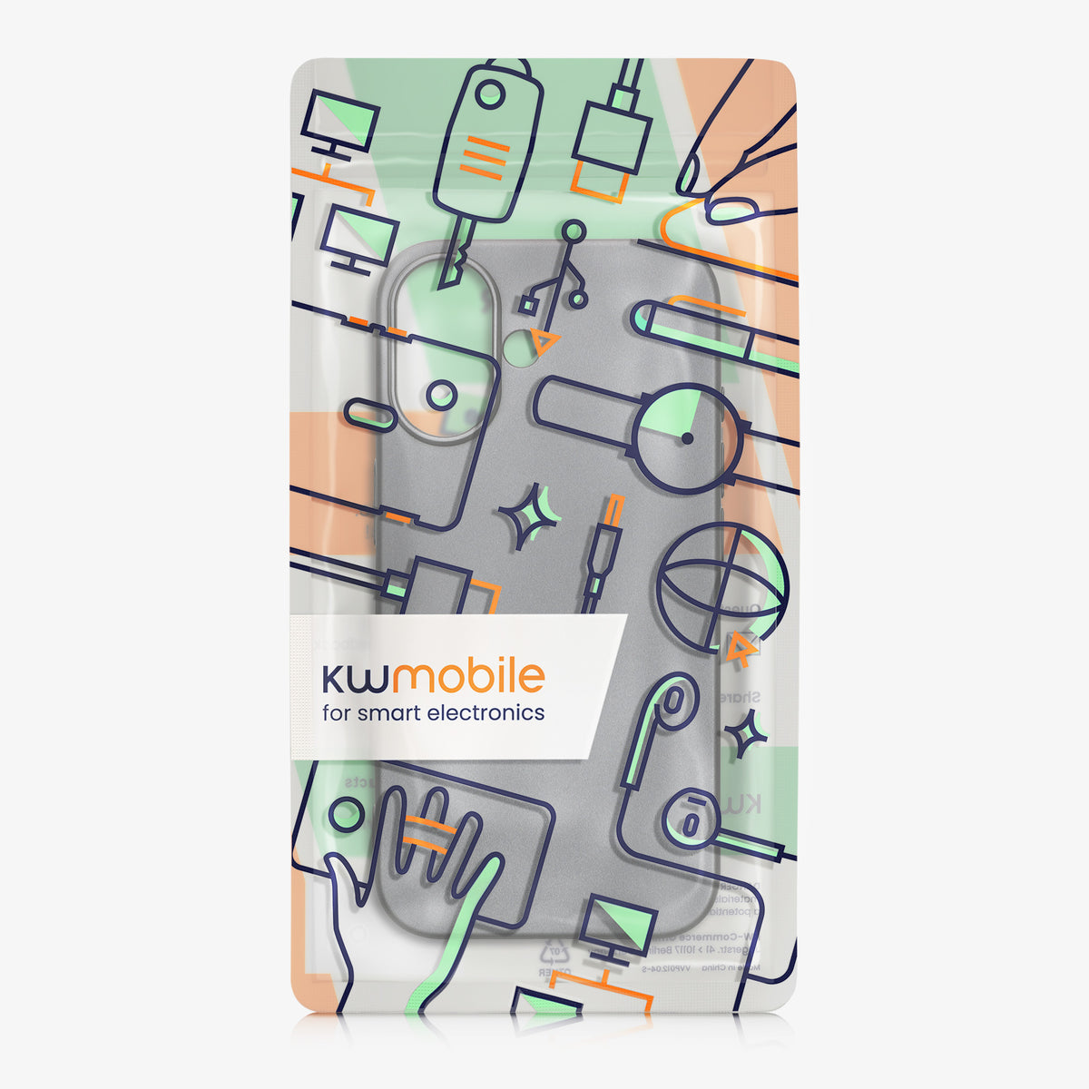 iPhone 16 Silikon Handyhülle metallisch KWM0000216I003C