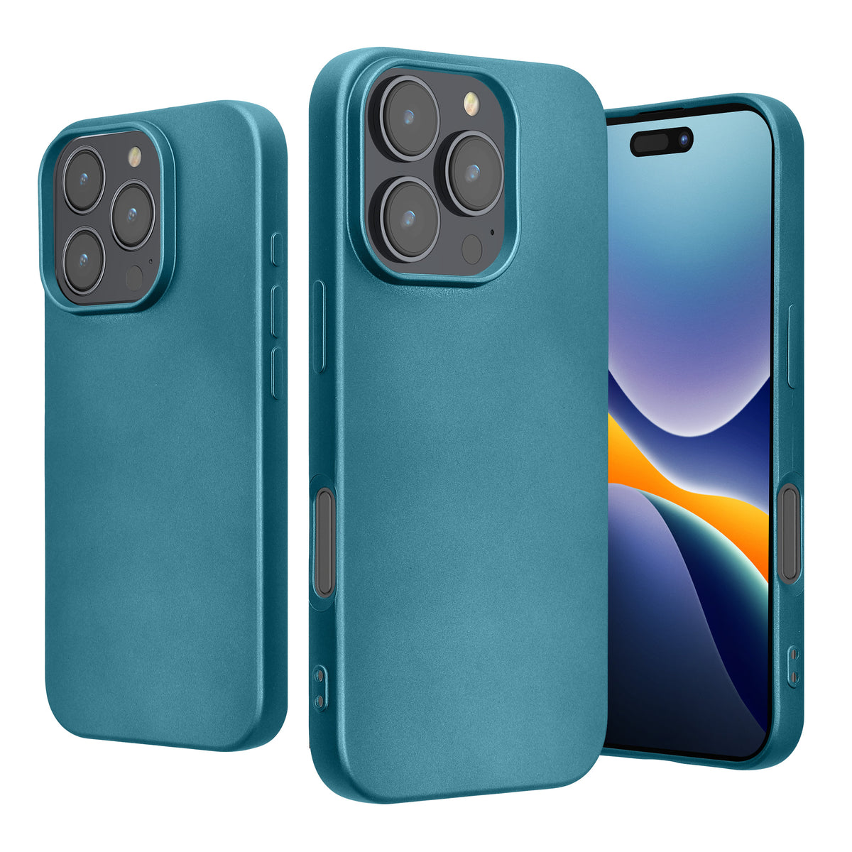 iPhone 16 Pro Silikon Handyhülle metallisch KWM0000216J002C