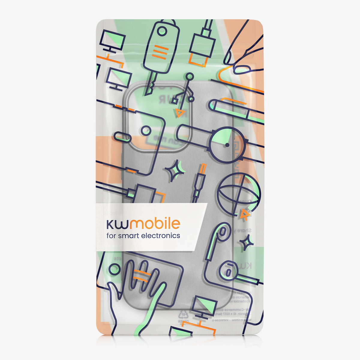iPhone 16 Pro Silikon Handyhülle metallisch KWM0000216J003C