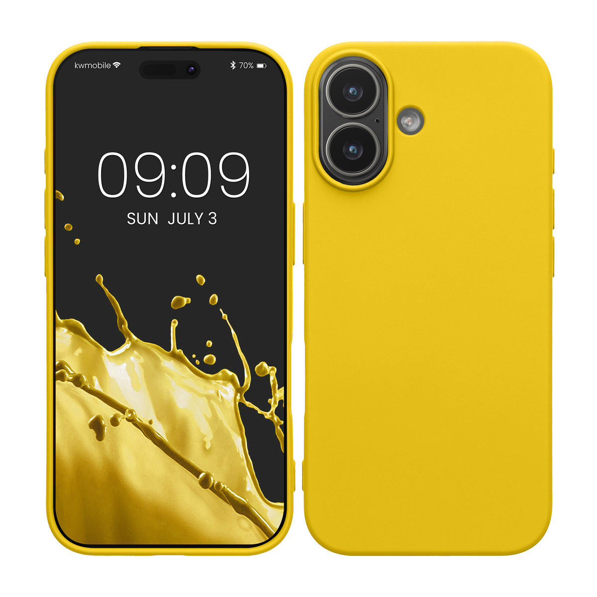 iPhone 17 Silikon Handyhülle Strahlend Gelb
