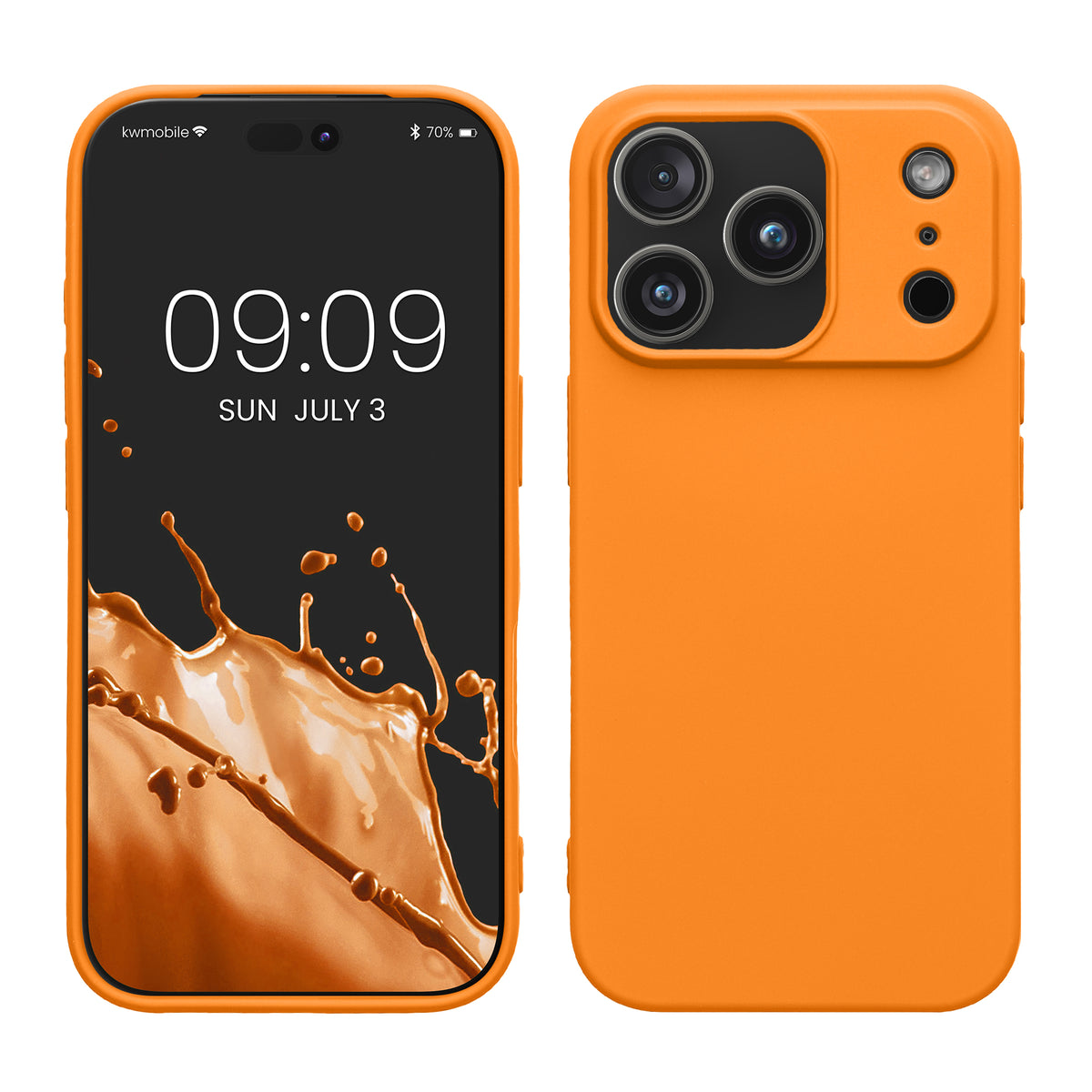 iPhone 18 Pro / iPhone 17 Pro Silikon Handyhülle Fruity Orange