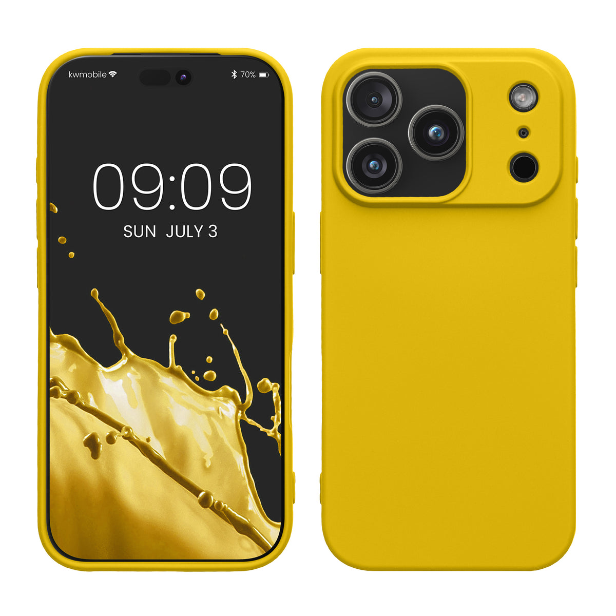 iPhone 18 Pro / iPhone 17 Pro Silikon Handyhülle Strahlend Gelb