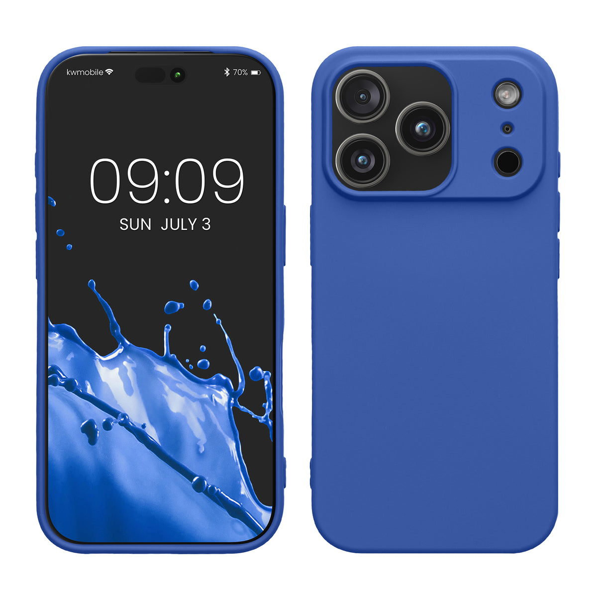 iPhone 18 Pro / iPhone 17 Pro Silikon Handyhülle Baltik Blau