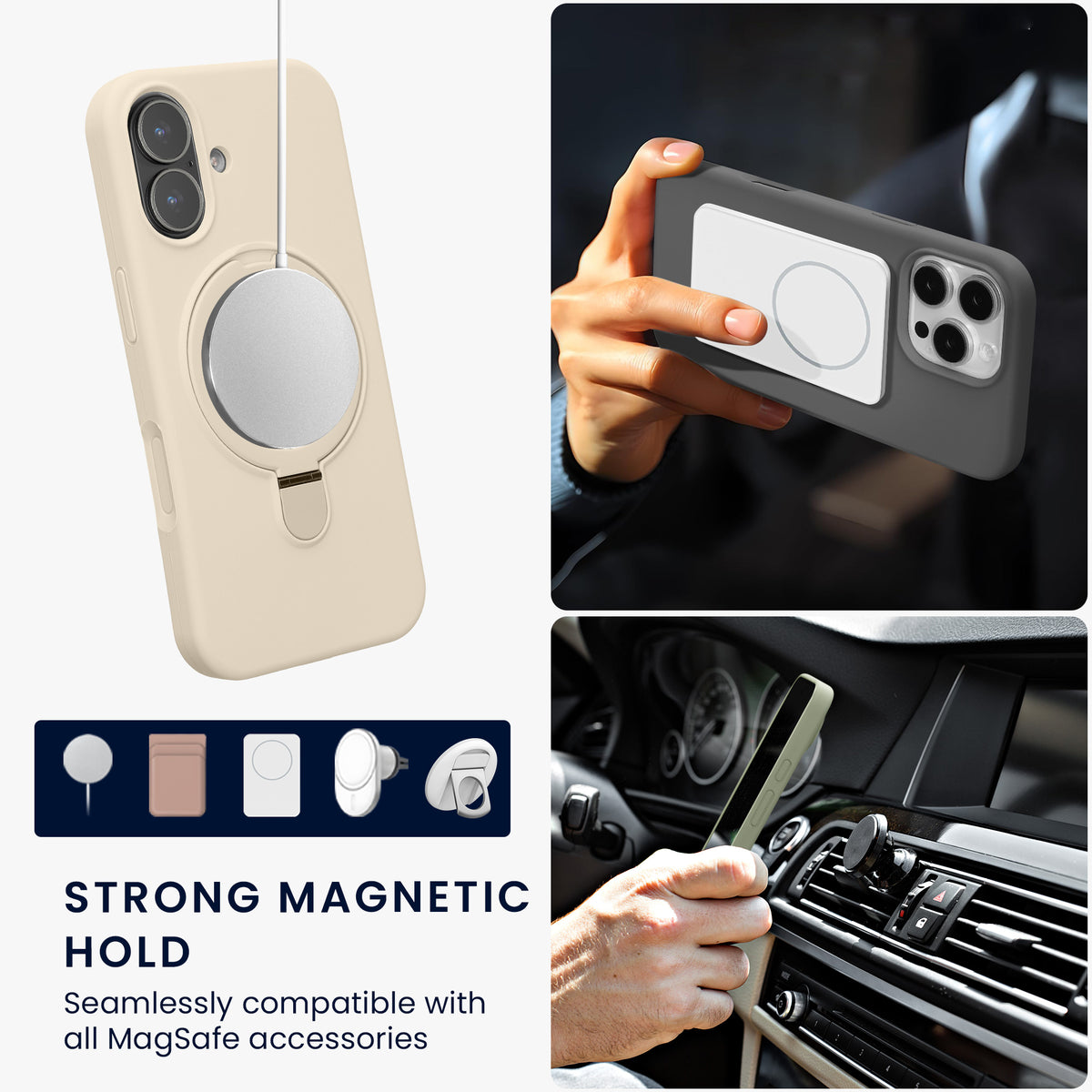 iPhone 16 Handyhülle mit MagSafe mit Ständer KWM0000216Y003C