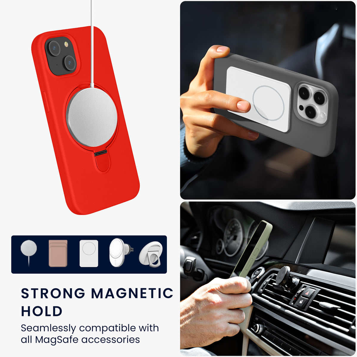 iPhone 15 Handyhülle mit MagSafe mit Ständer KWM0000217A003C