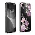iPhone 17e / iPhone 16e Silikon Handyhülle Crystal + Schutzglas Pastelllila