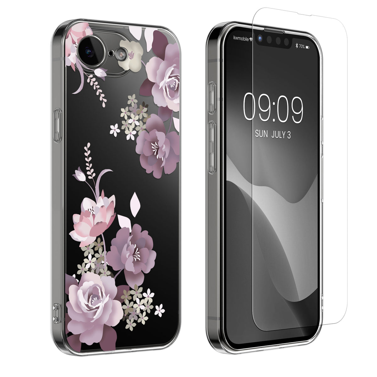iPhone 17e / iPhone 16e Silikon Handyhülle Crystal + Schutzglas KWM0000217L001C