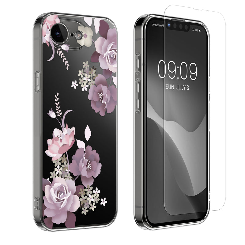 iPhone 17e / iPhone 16e Silikon Handyhülle Crystal + Schutzglas KWM0000217L001C