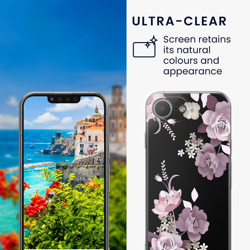 iPhone 17e / iPhone 16e Silikon Handyhülle Crystal + Schutzglas KWM0000217L001C