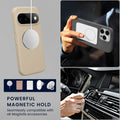 kwmobile Hülle kompatibel mit Google Pixel 11 / Pixel 11 Pro Hülle - magnetisches Silikon Case kompatibel mit MagSafe - Cover gummiert Creme matt Creme matt