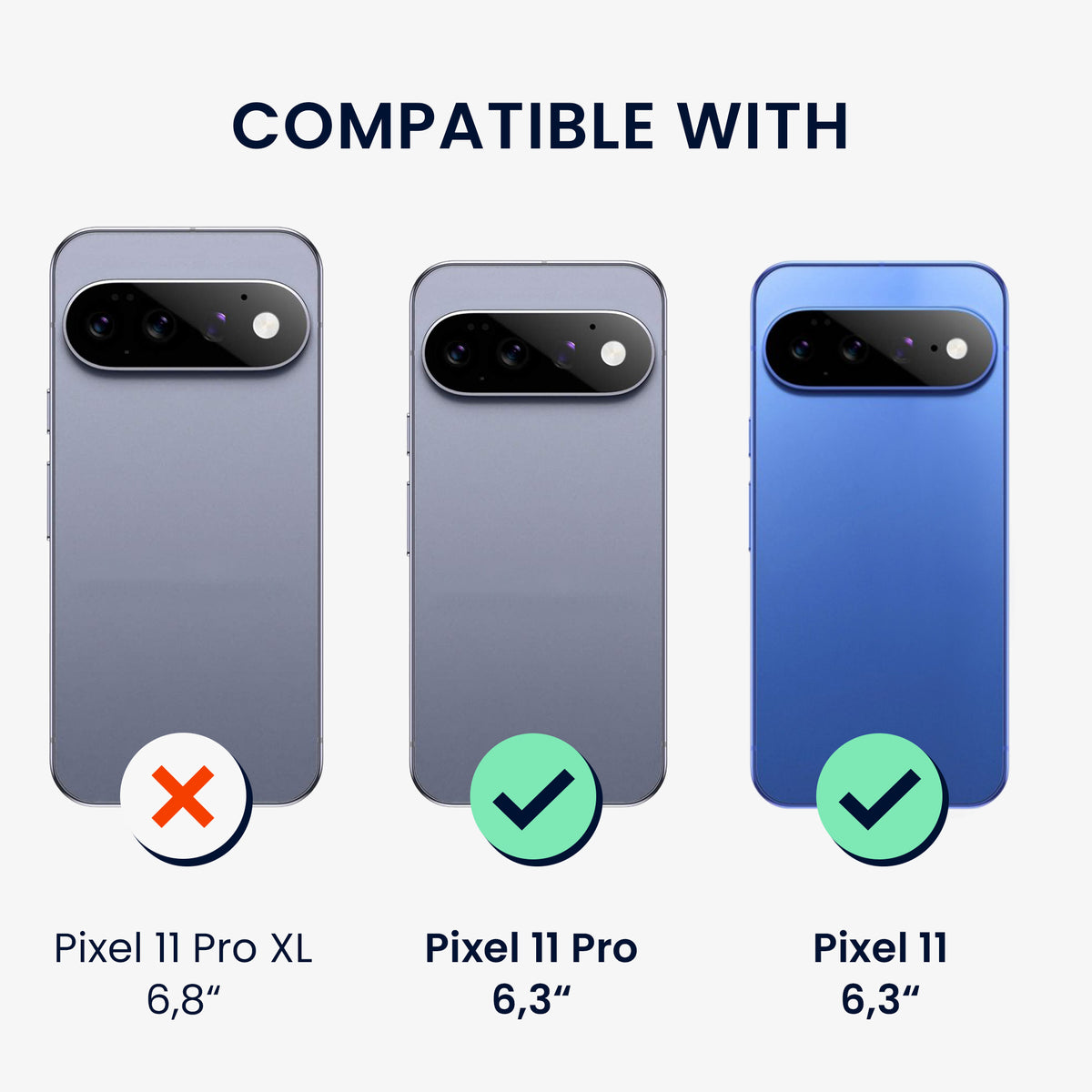 kwmobile Hülle kompatibel mit Google Pixel 11 / Pixel 11 Pro Hülle - magnetisches Silikon Case kompatibel mit MagSafe - Cover gummiert Marineblau Marineblau
