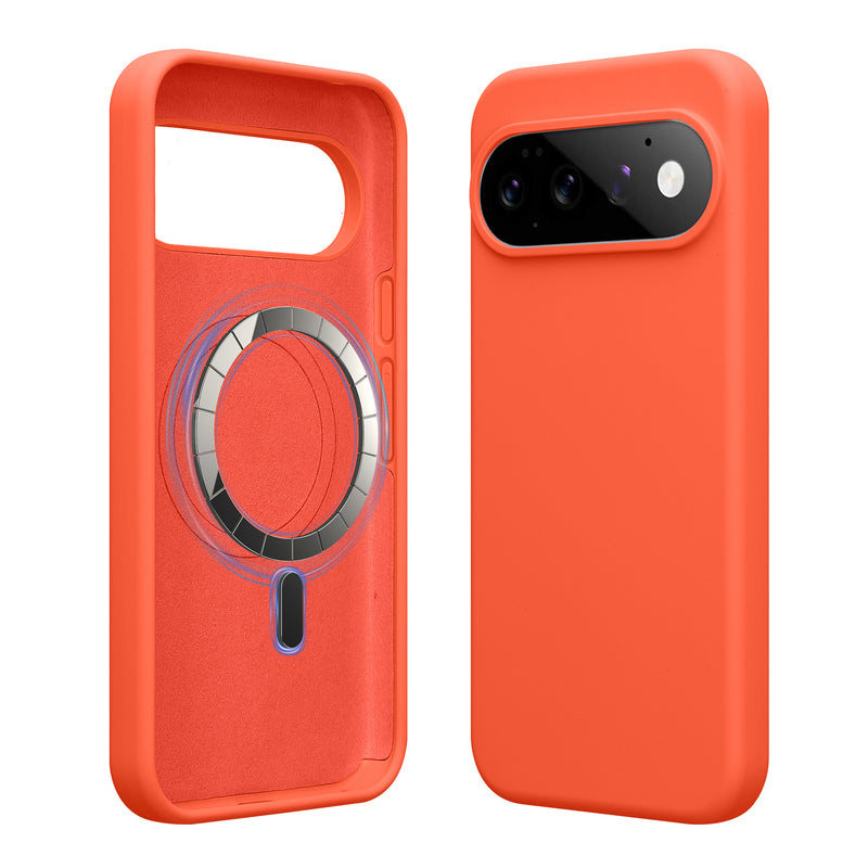 Google Pixel 11 Pro XL Silikon Handyhülle Neon Koralle