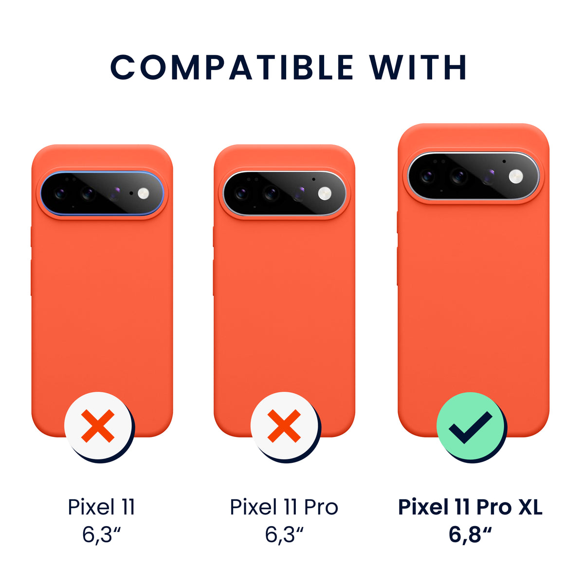 Google Pixel 11 Pro XL Silikon Handyhülle Neon Koralle KWM0000217Y005C