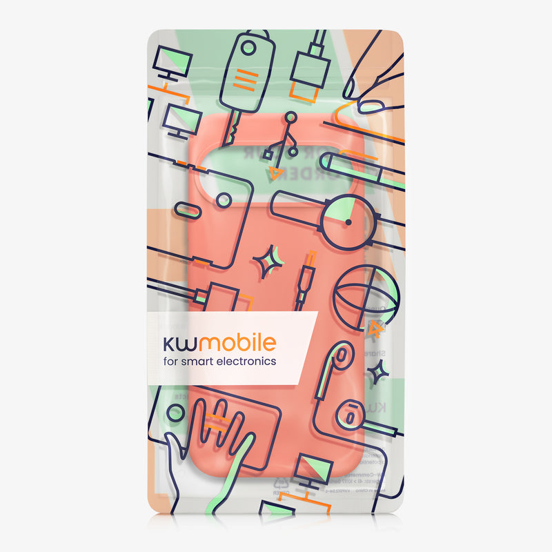 Google Pixel 11 Pro XL Silikon Handyhülle Neon Koralle KWM0000217Y005C