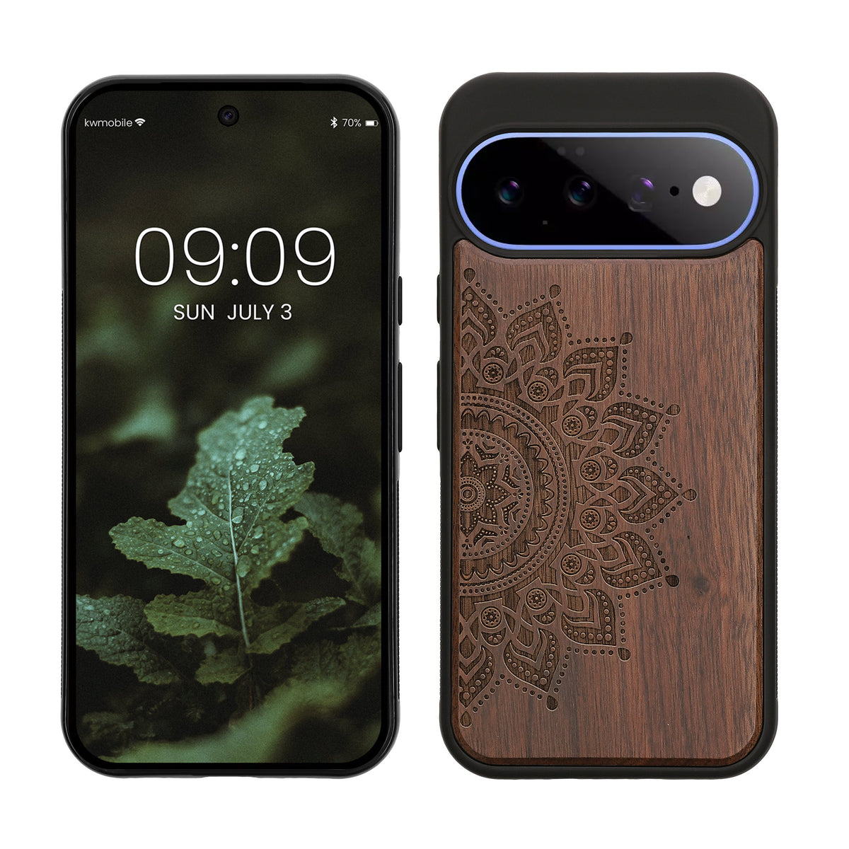 Google Pixel 11 Holz Handyhülle mit Gravur Aufgehende Sonne
