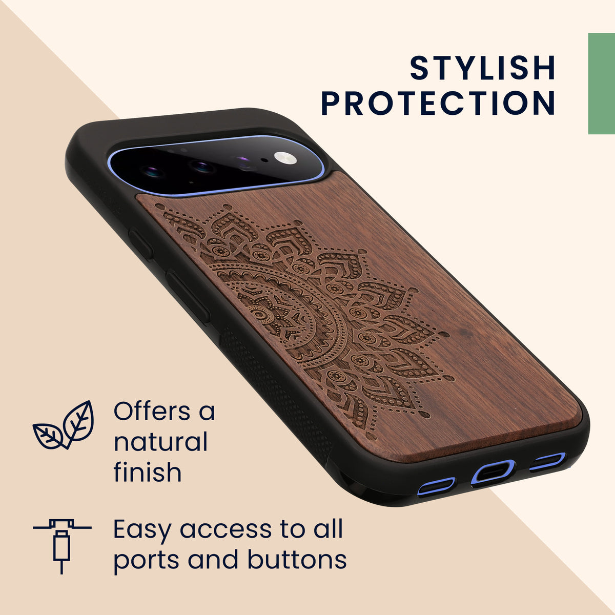 Google Pixel 11 Holz Handyhülle mit Gravur KWM0000218B002C
