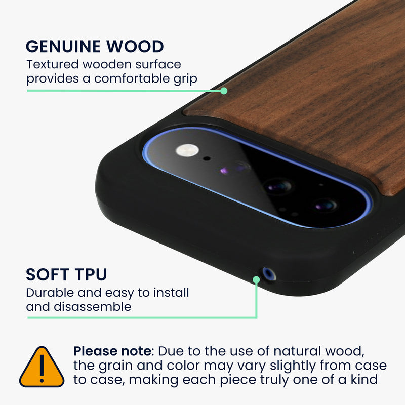Google Pixel 11 Holz Handyhülle Dunkelbraun KWM0000218D001C