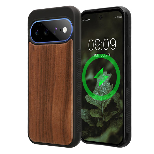 Google Pixel 11 Holz Handyhülle Dunkelbraun