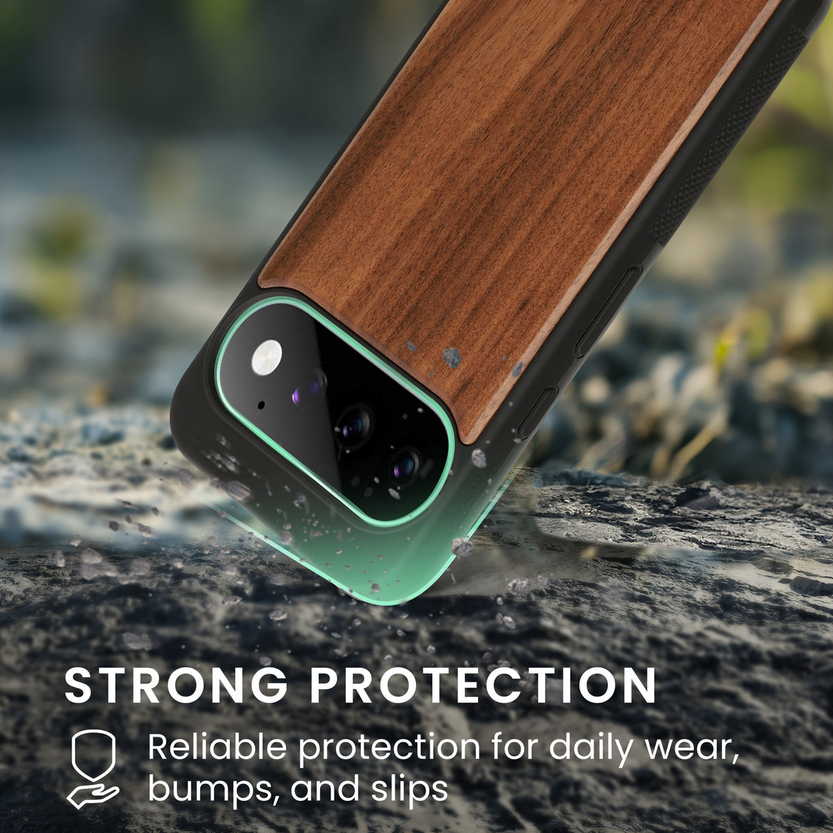 Google Pixel 11 Pro XL Holz Handyhülle mit MagSafe Dunkelbraun KWM0000218E001C
