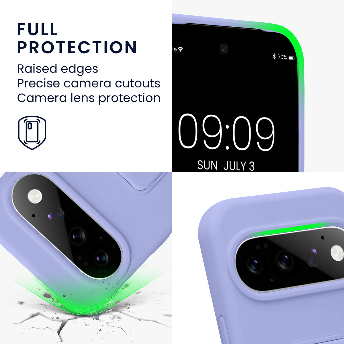 Google Pixel 11 Silikon Handyhülle mit Fingerhalter mit Ständer KWM0000218F001C