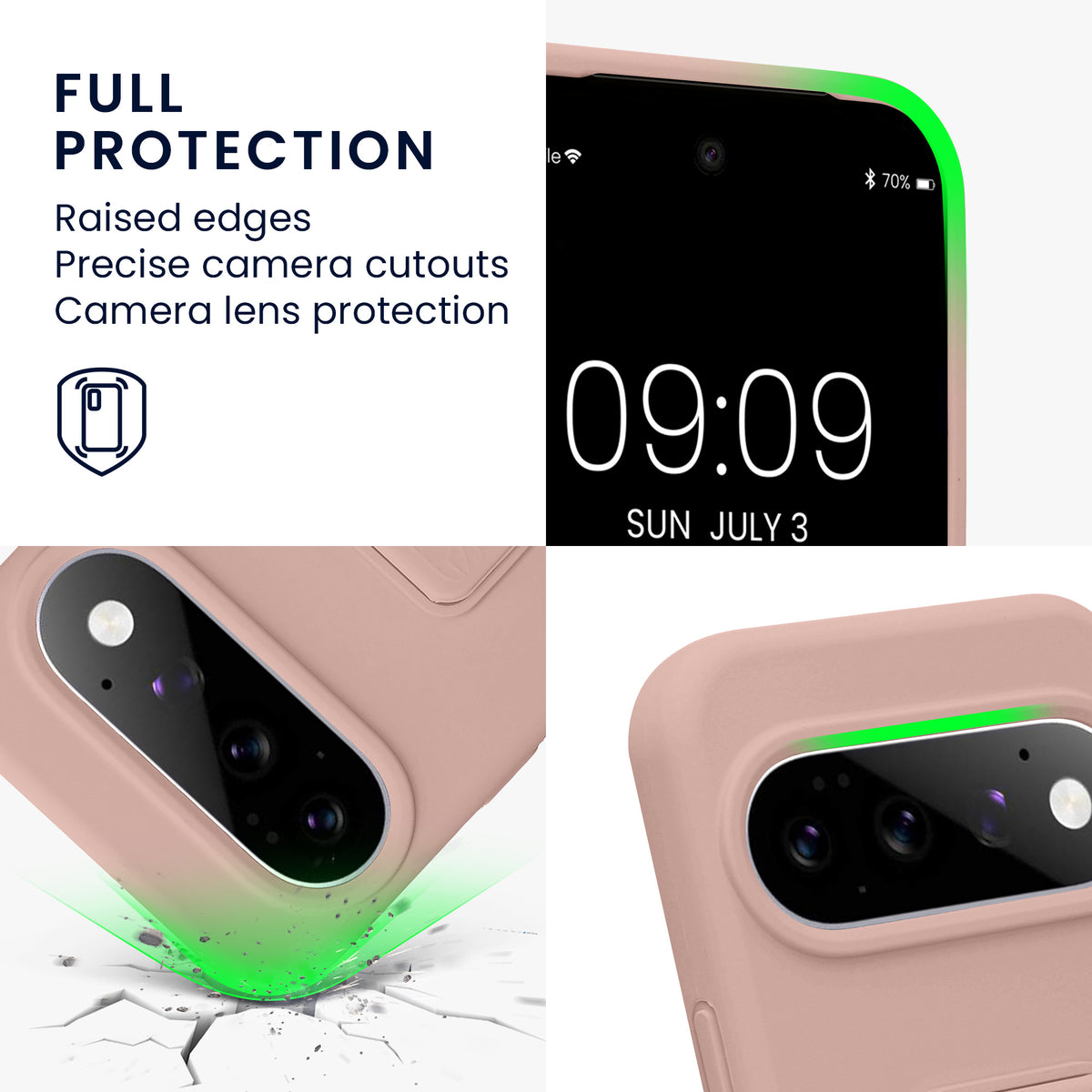 Google Pixel 11 Silikon Handyhülle mit Fingerhalter mit Ständer KWM0000218F002C