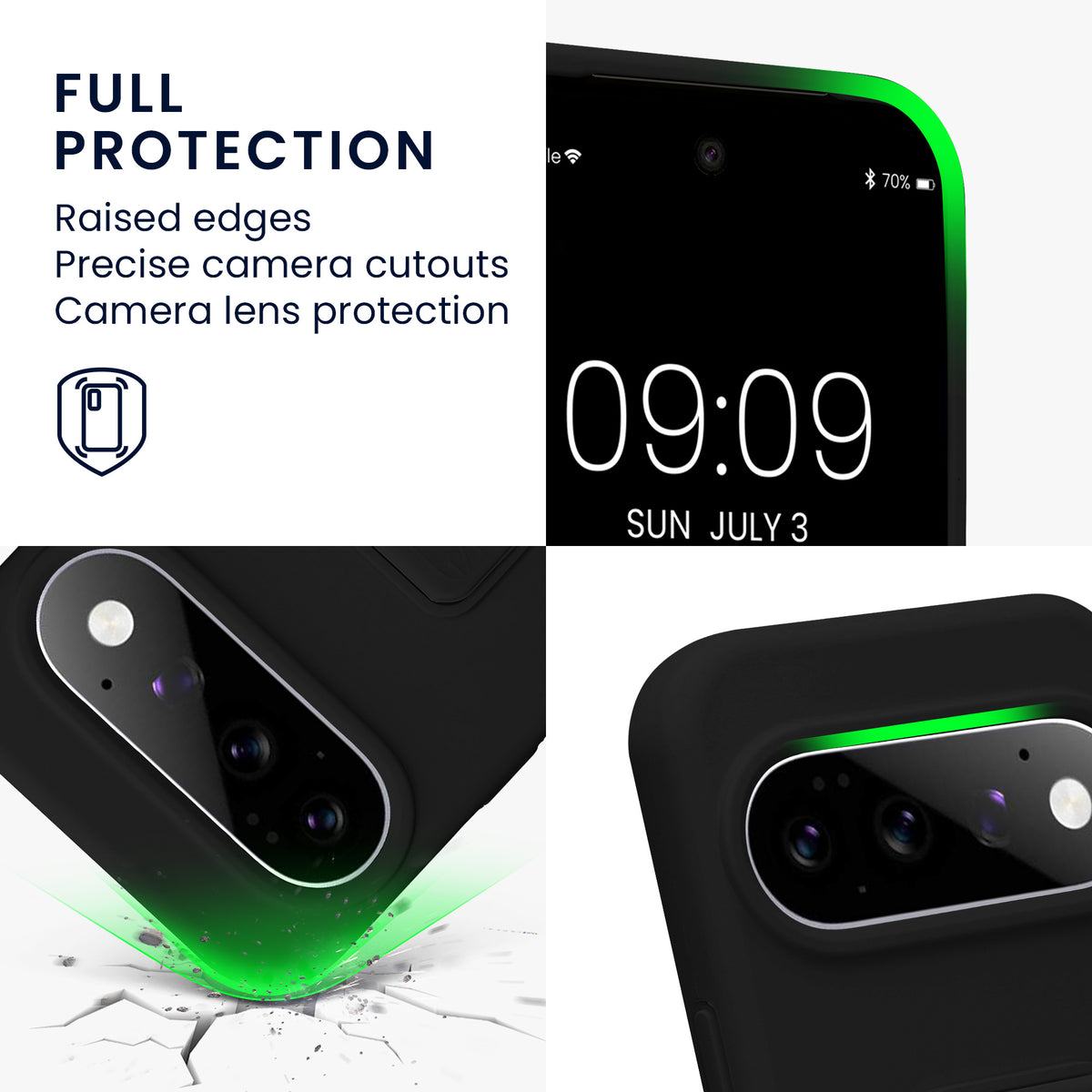 Google Pixel 11 Silikon Handyhülle mit Fingerhalter mit Ständer KWM0000218F003C