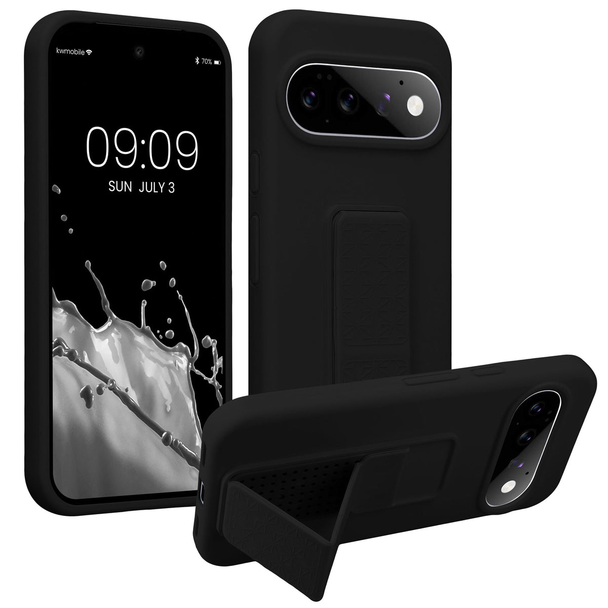 Google Pixel 11 Silikon Handyhülle mit Fingerhalter mit Ständer KWM0000218F003C