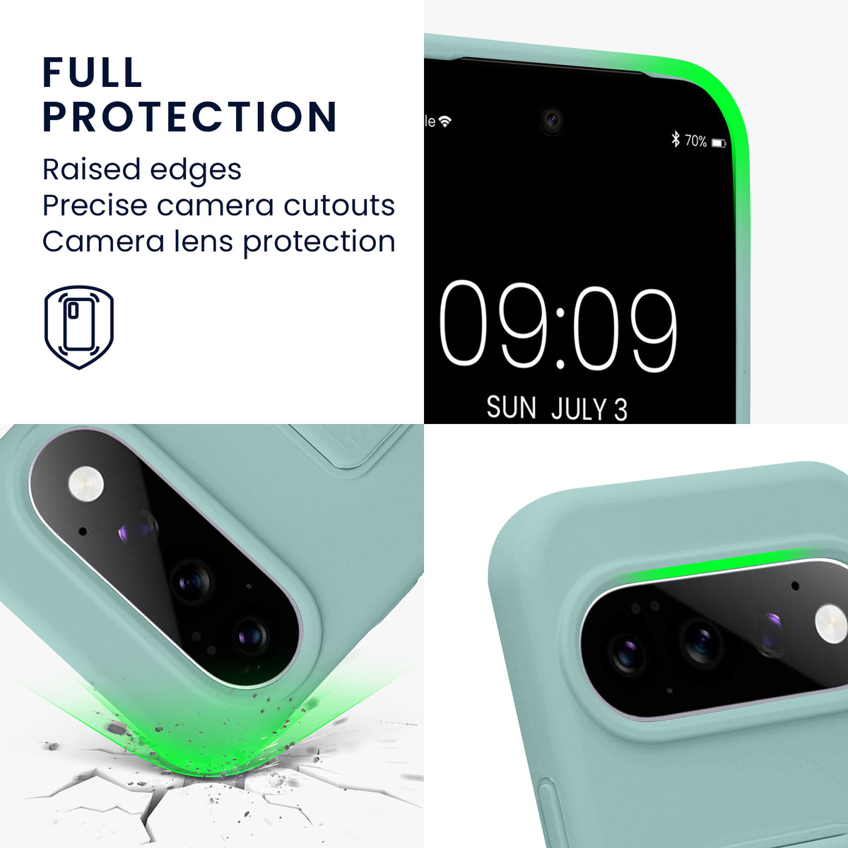 Google Pixel 11 Silikon Handyhülle mit Fingerhalter mit Ständer KWM0000218F004C
