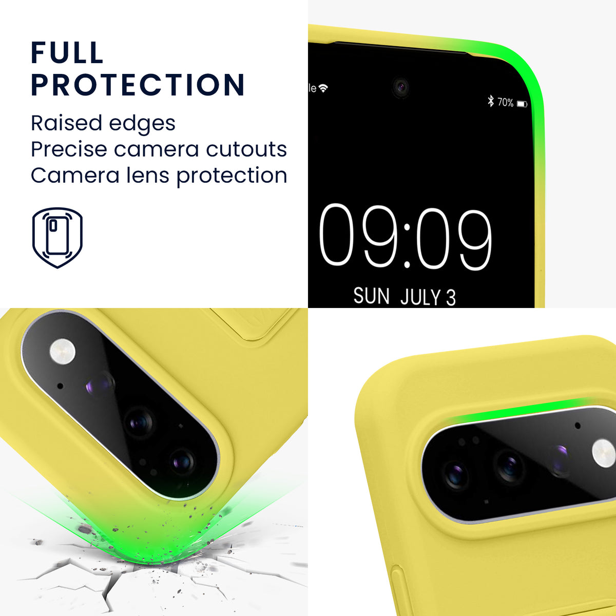 Google Pixel 11 Silikon Handyhülle mit Fingerhalter mit Ständer KWM0000218F005C