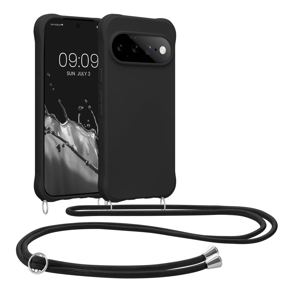 Google Pixel 11 Silikon Handykette matt Schwarz