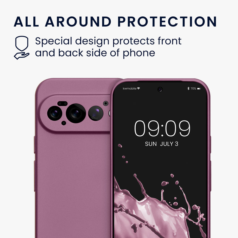 kwmobile Handyhülle für Google Pixel 11 Pro Hülle - weiche Silikon Case metallisch schimmernd - Schutzhülle Cover