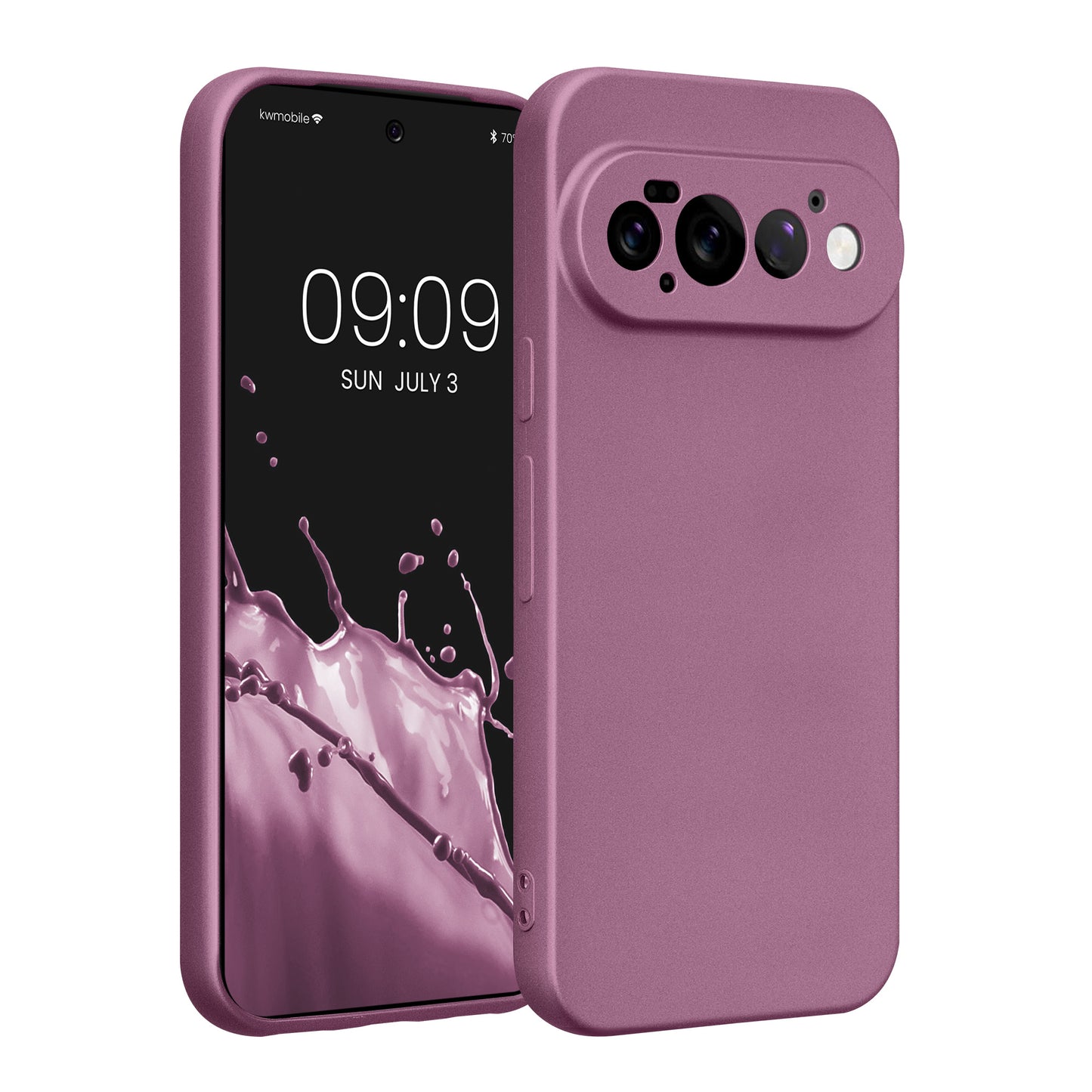 kwmobile Handyhülle für Google Pixel 11 Pro Hülle - weiche Silikon Case metallisch schimmernd - Schutzhülle Cover - Metallic Lavendel Metallic Lavendel  