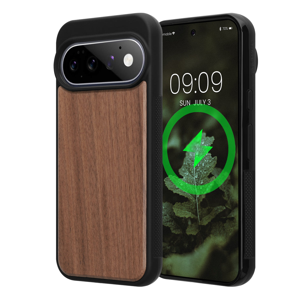 kwmobile Echtholz Hülle Pixel 11 Pro MagSafe Dunkelbraun