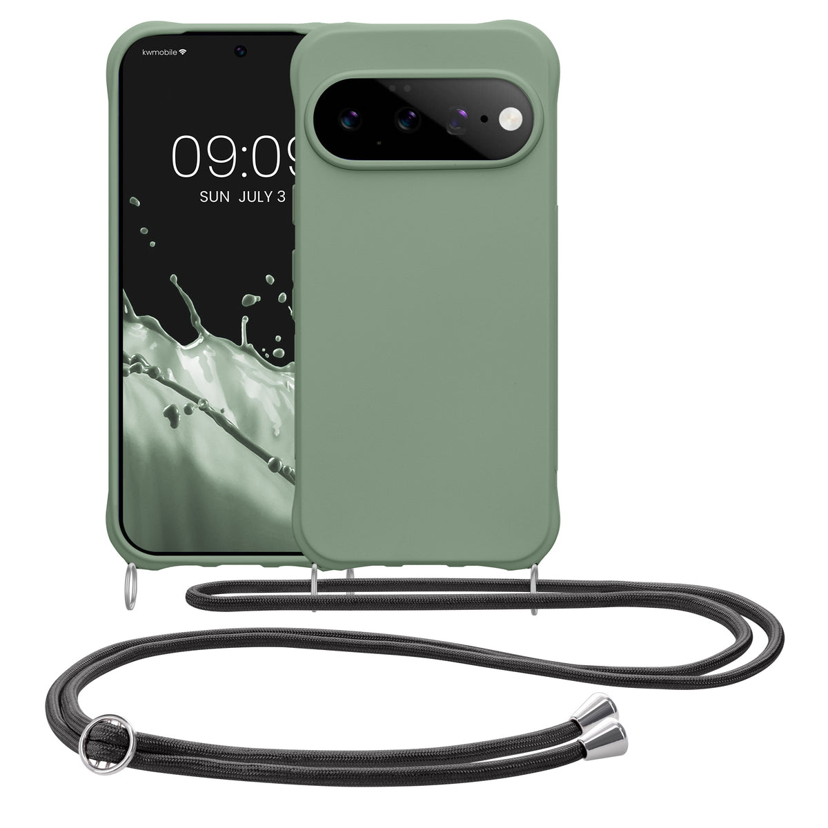 kwmobile Necklace Case Pixel 11 Pro Graugrün