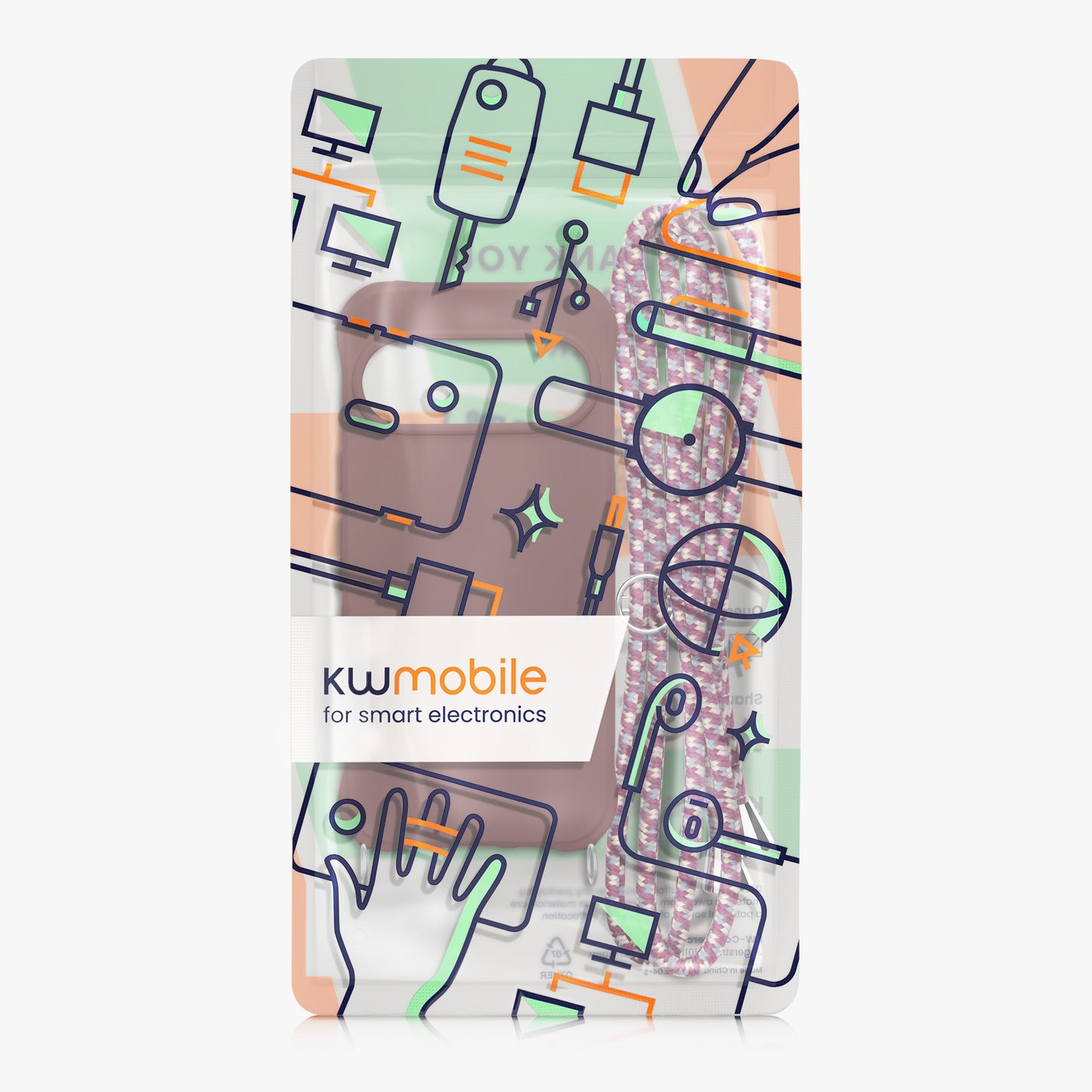 kwmobile Necklace Case Pixel 11 Pro Bordeaux Violett
