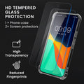 kwmobile Hülle kompatibel mit Google Pixel 11 Pro Case - Handyhülle mit 2x Glas Schutz Folie - TPU Cover Handyhülle in Transparent Transparent
