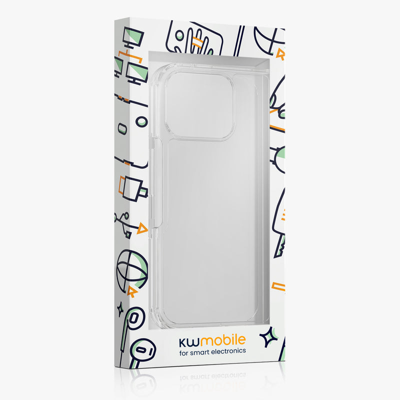 kwmobile Hülle kompatibel mit Google Pixel 11 Pro Fold Case - Faltbare Handyhülle mit Rahmen - Robustes Cover in Transparent Transparent