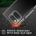 kwmobile Hülle kompatibel mit Google Pixel 11 Pro Fold Case - Faltbare Handyhülle mit Rahmen - Robustes Cover in Transparent Transparent