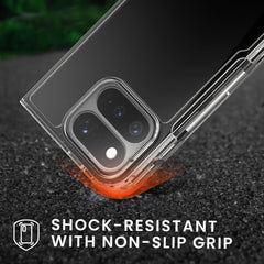 kwmobile Hülle kompatibel mit Google Pixel 11 Pro Fold Case - Faltbare Handyhülle mit Rahmen - Robustes Cover in Transparent Transparent