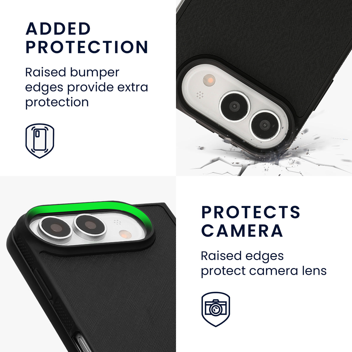 kwmobile Flip Hardcase kompatibel mit Apple iPhone Ultra - Hülle für Foldable Handy - Handyhülle in Schwarz Schwarz
