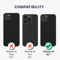 kwmobile Hülle kompatibel mit Apple iPhone 14 - Handyhülle Silikon Case - Don't touch my Phone Weiß Schwarz Weiß  [dsg01]