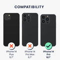 kwmobile Hülle kompatibel mit Apple iPhone 14 Pro - Handyhülle Silikon Case - Don't touch my Phone Weiß Schwarz Weiß  [dsg01]