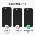 kwmobile Hülle kompatibel mit Apple iPhone 13 Pro - Handyhülle Silikon Case - Don't touch my Phone Weiß Schwarz Weiß  [dsg01]