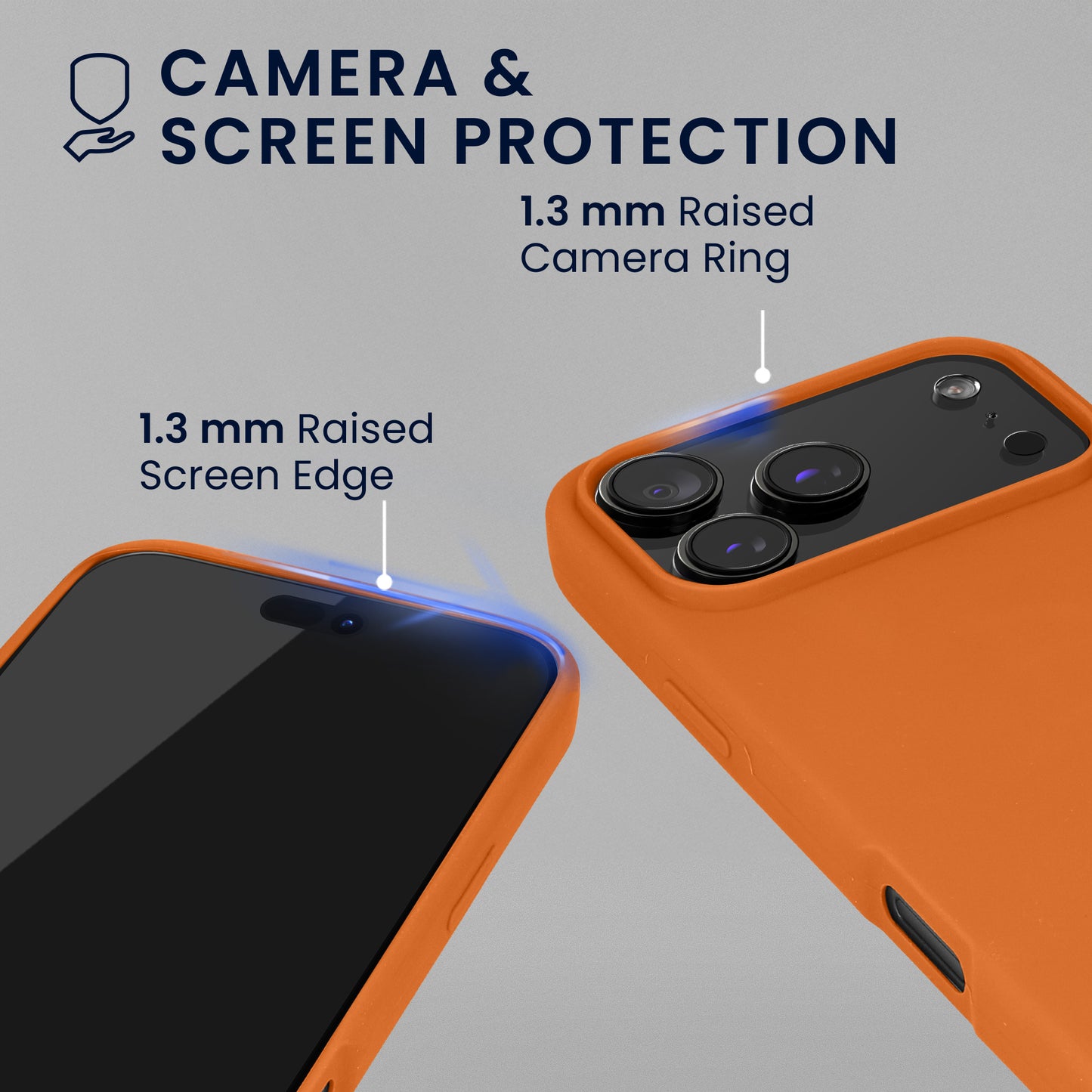 kwmobile Handyhülle mit 2x Displayschutzfolien kompatibel mit Apple iPhone 17 Pro Max Hülle - Screen Protector aus gehärtetem Glas - kabelloses Laden - Fruity Orange Fruity Orange