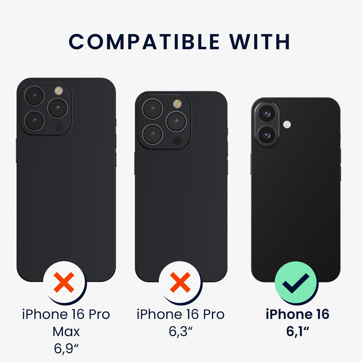 kwmobile Handyhülle mit 2x Displayschutzfolien kompatibel mit Apple iPhone 16 Hülle - Screen Protector aus gehärtetem Glas - kabelloses Laden - Fruity Orange Fruity Orange